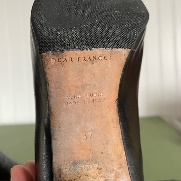 Dear Frances Split Toe Block Heeled Boots in Black Leather - Picture 8 of 16